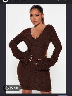 Brown Mini Dress
